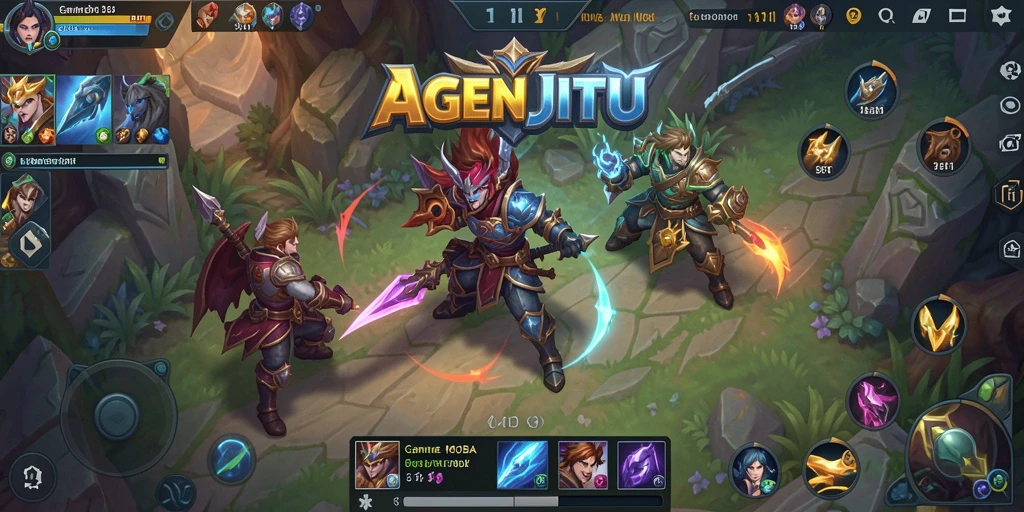 Screenshot AGENJITU menampilkan aksi seru dalam pertempuran MOBA.