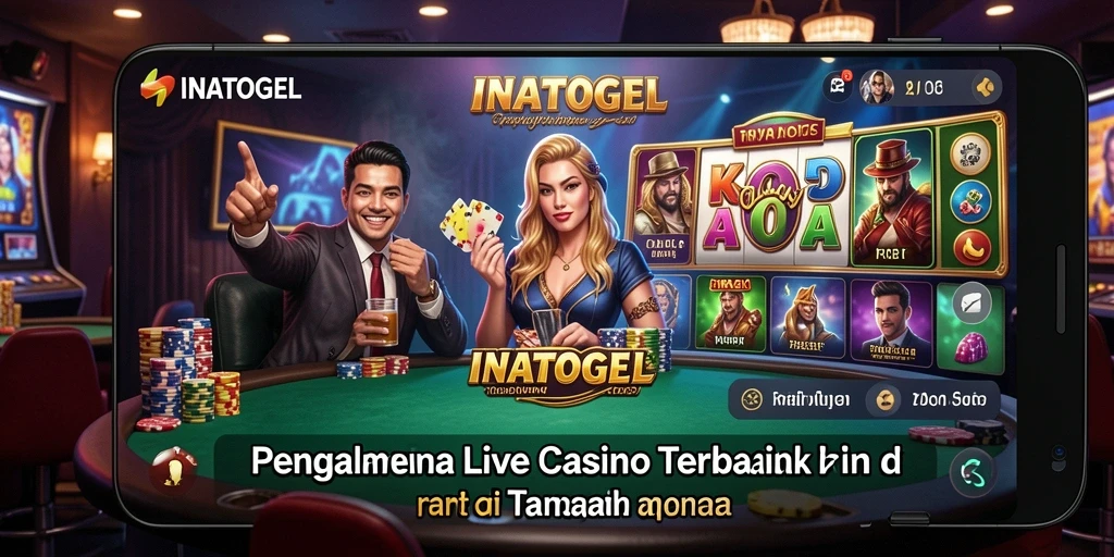 Tampilan gameplay Live Casino yang mendebarkan dalam INATOGEL.