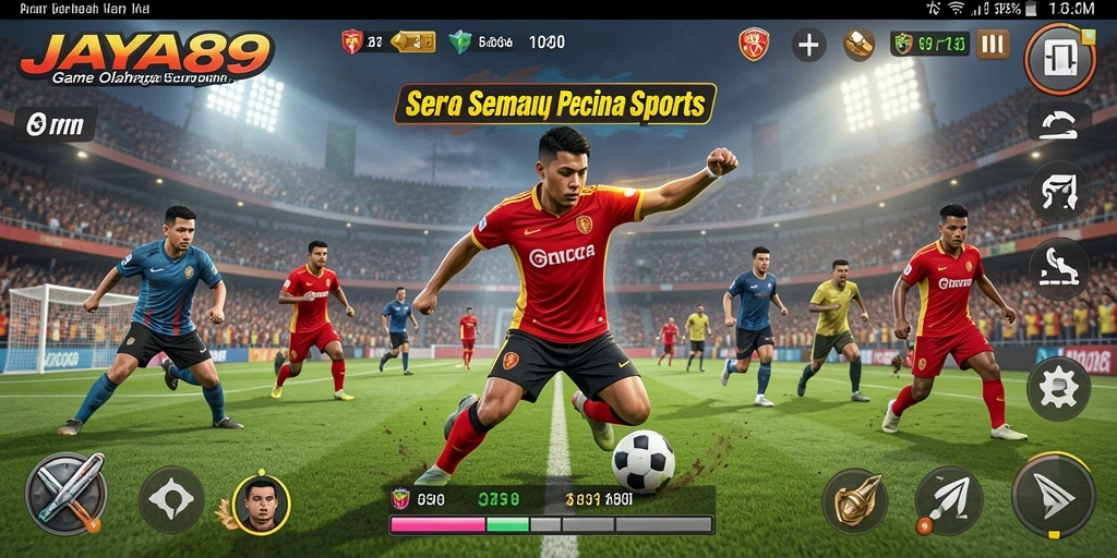 Tampilan gameplay seru di JAYA89 dengan aksi olahraga yang mendebarkan.