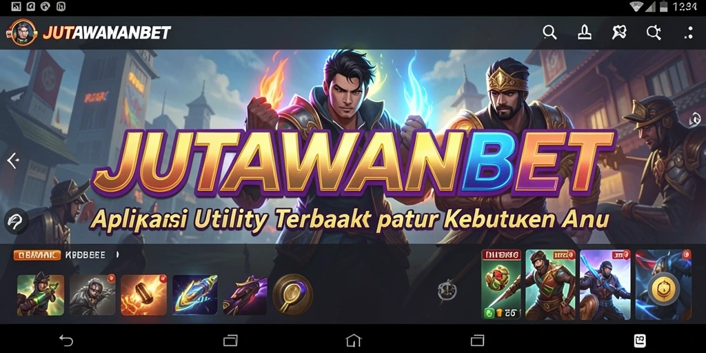 Screenshot utama JUTAWANBET menampilkan antarmuka aplikasi Utility yang intuitif.