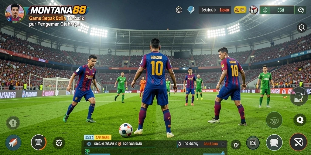 Tampilan menarik gameplay sepak bola di MONTANA88.