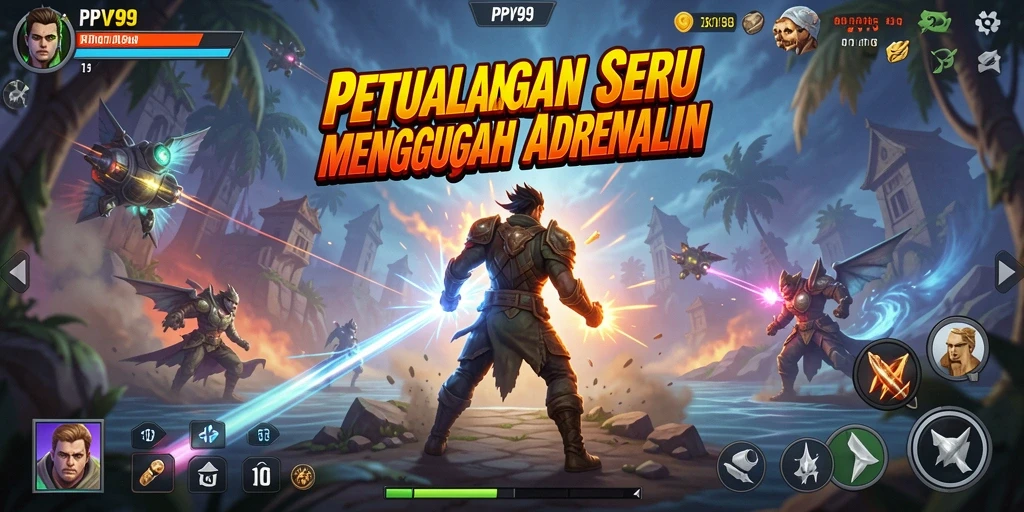 Screenshot gameplay PPV99 menunjukkan aksi petualangan yang mendebarkan.