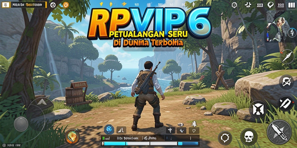 Tangkapan layar menampilkan eksplorasi mendalam di dunia terbuka RPVIP6.