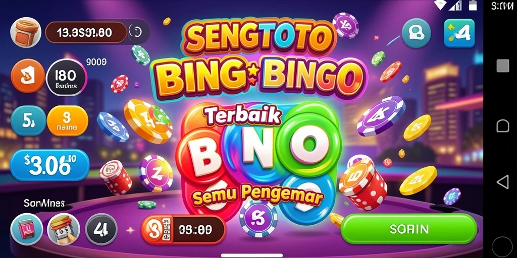 Screenshot SENGTOTO menampilkan gameplay Bingo yang seru.