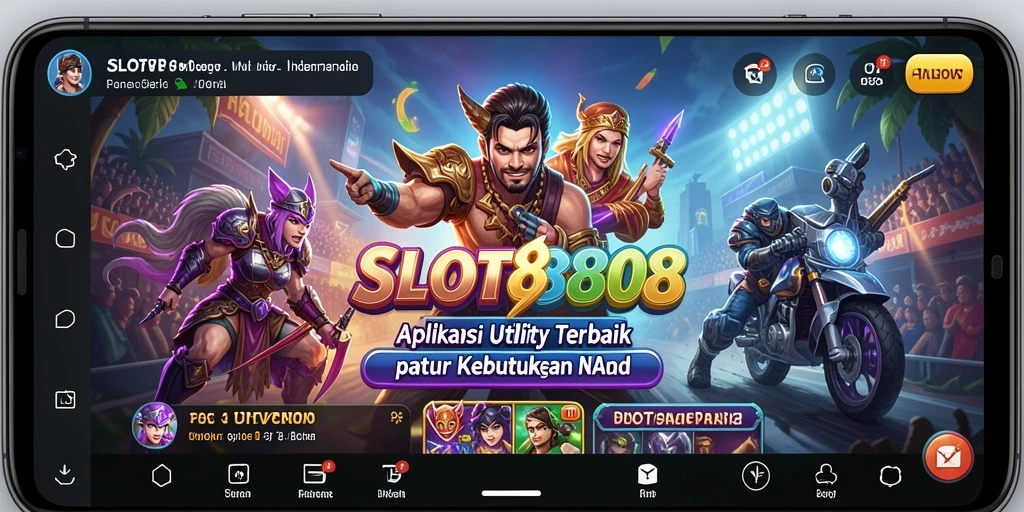 Tampilan antarmuka SLOT8808 yang sederhana dan informatif.