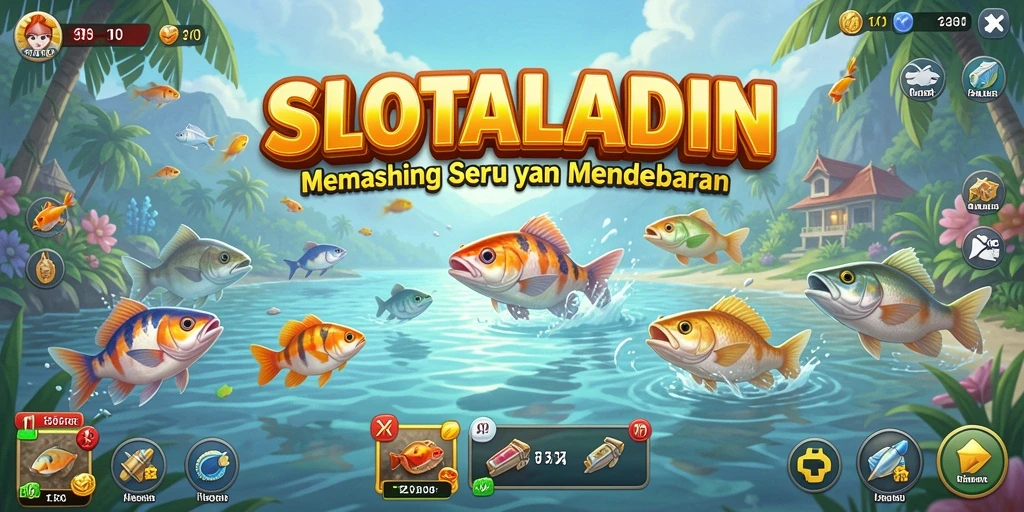 Tampilan menarik dari gameplay SLOTALADIN yang menggambarkan keseruan memancing.
