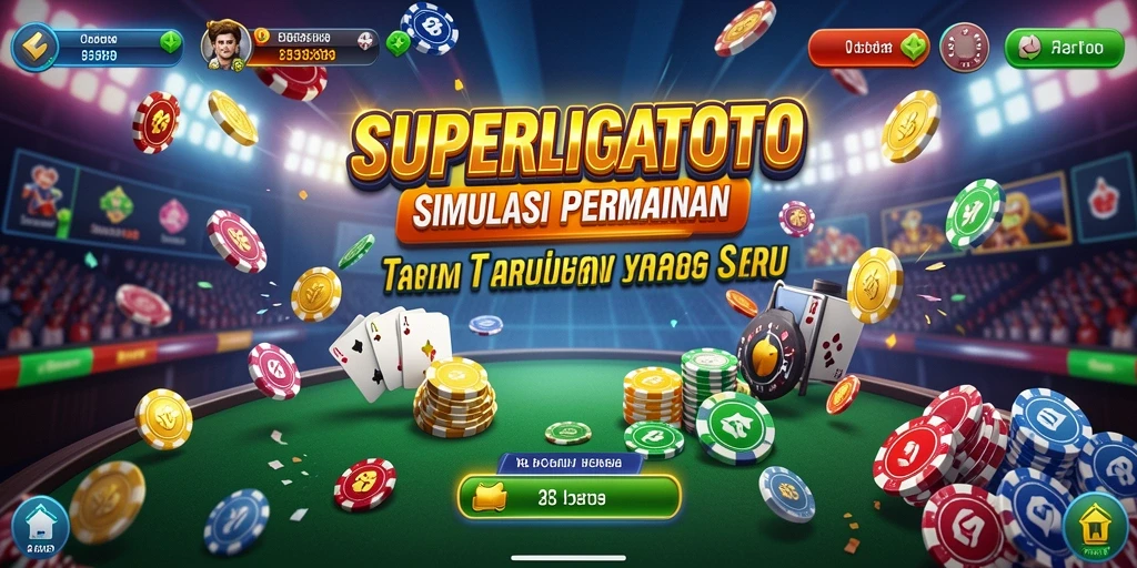 Tampilan gameplay SUPERLIGATOTO yang menarik dan interaktif.