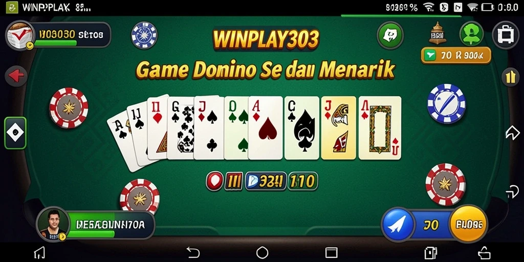 Screenshot gameplay WINPLAY303 yang menampilkan aksi seru permainan Domino.